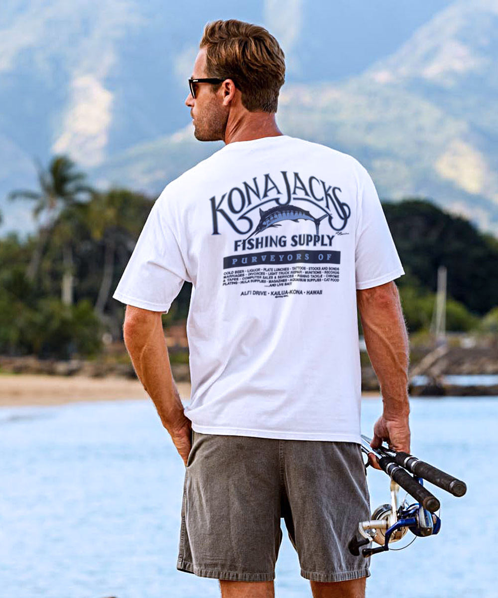 Kona Jack's - White Short Sleeve Crewneck T-Shirt 2 Kona Jack's - White Short Sleeve Crewneck T-Shirt