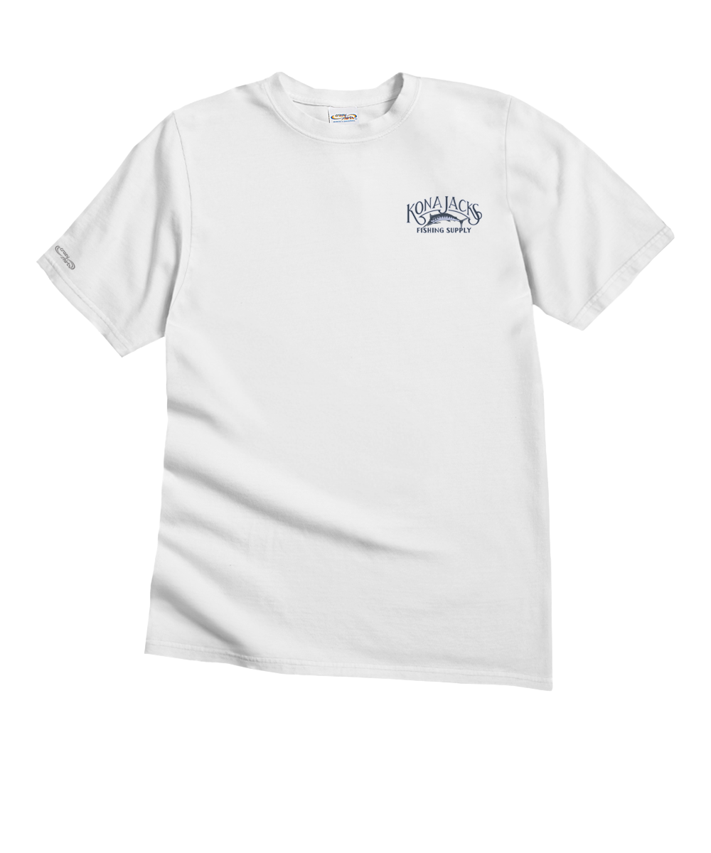 Kona Jack's - White Short Sleeve Crewneck T-Shirt 4 Kona Jack's - White Short Sleeve Crewneck T-Shirt