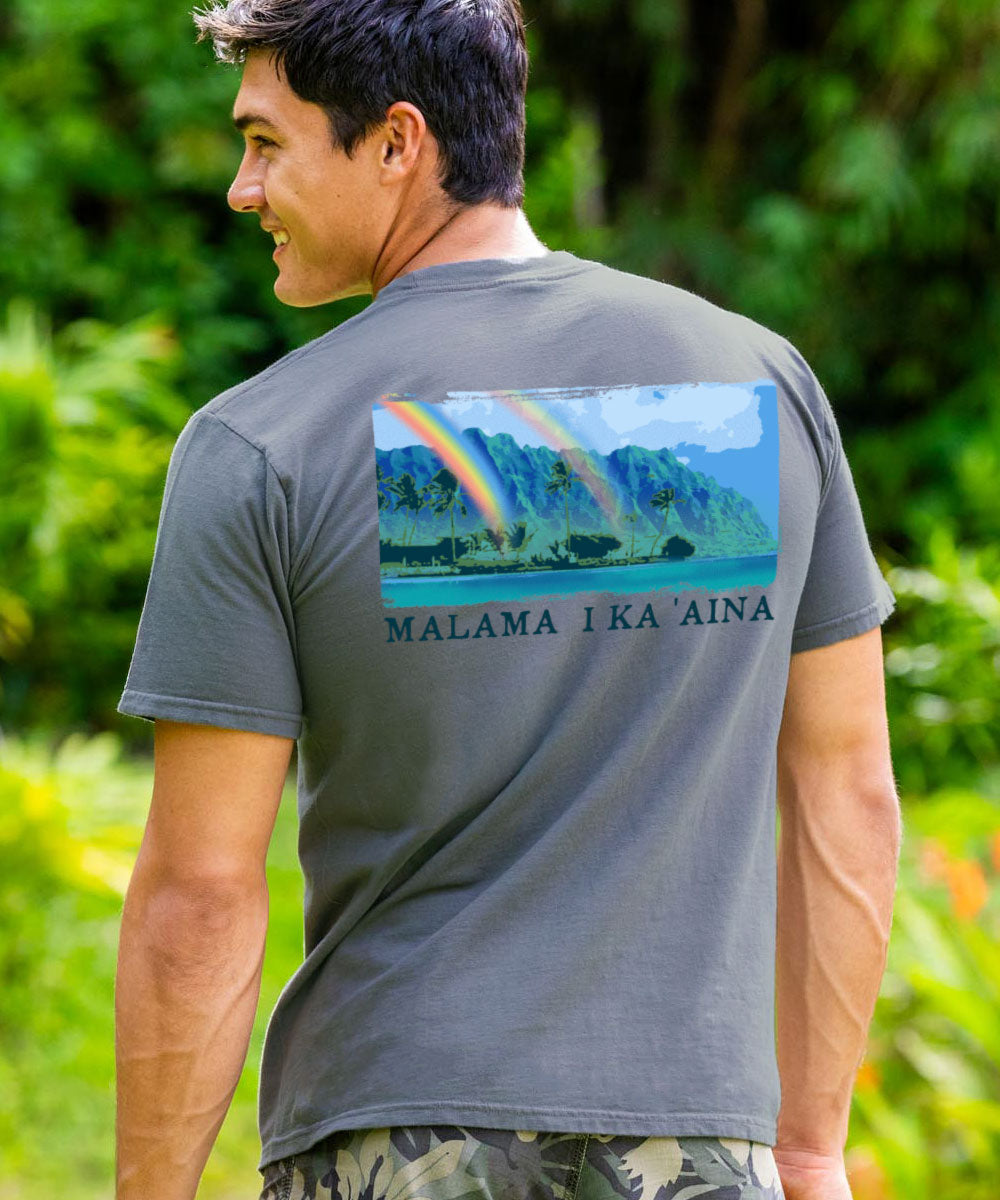 Koolau Mountains - Crater Dyed® Short Sleeve Crewneck T-Shirt 2 Koolau Mountains - Crater Dyed® Short Sleeve Crewneck T-Shirt