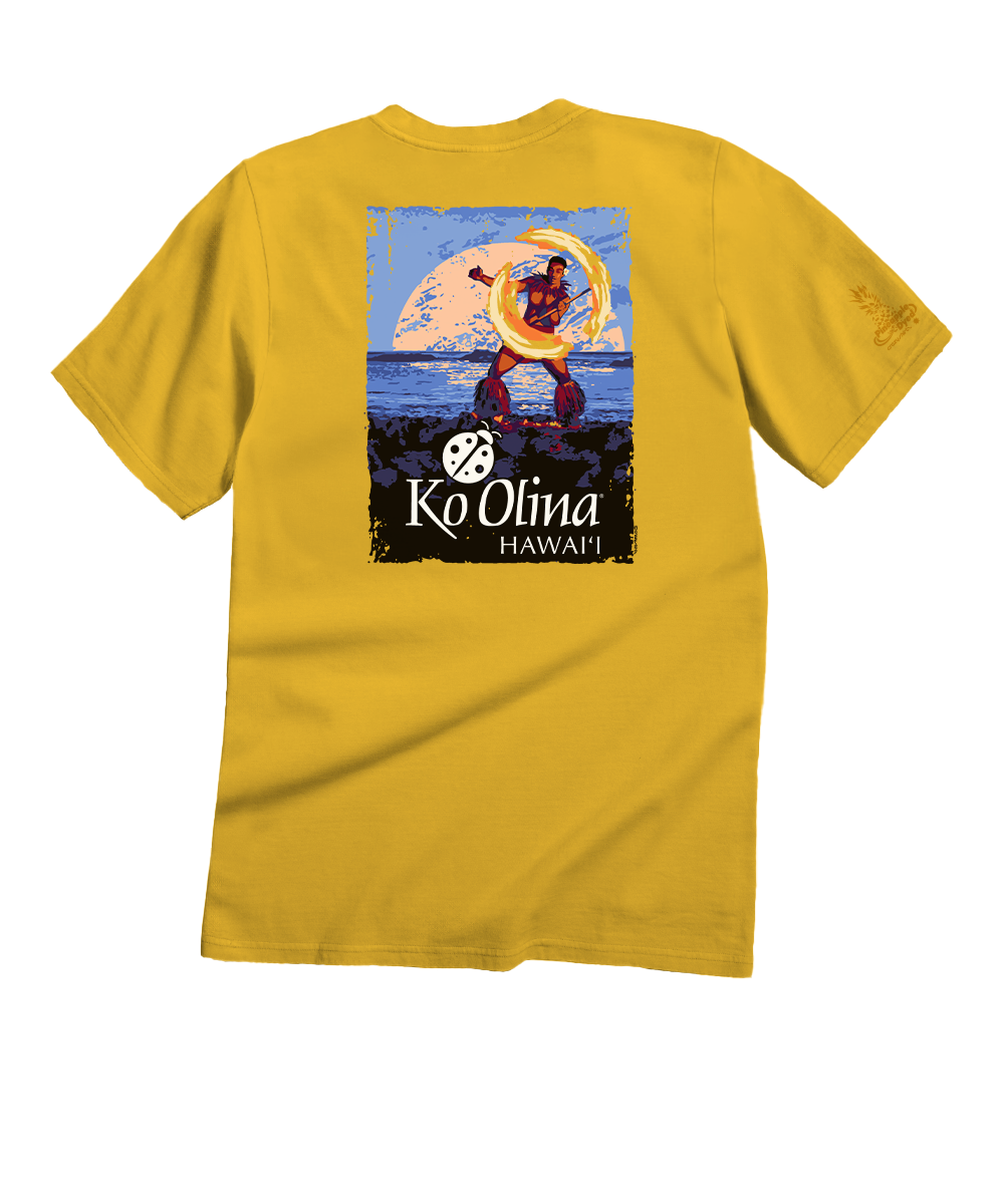 Koolina Fire Dance - Pineapple Dyed Short Sleeve Crewneck T-Shirt