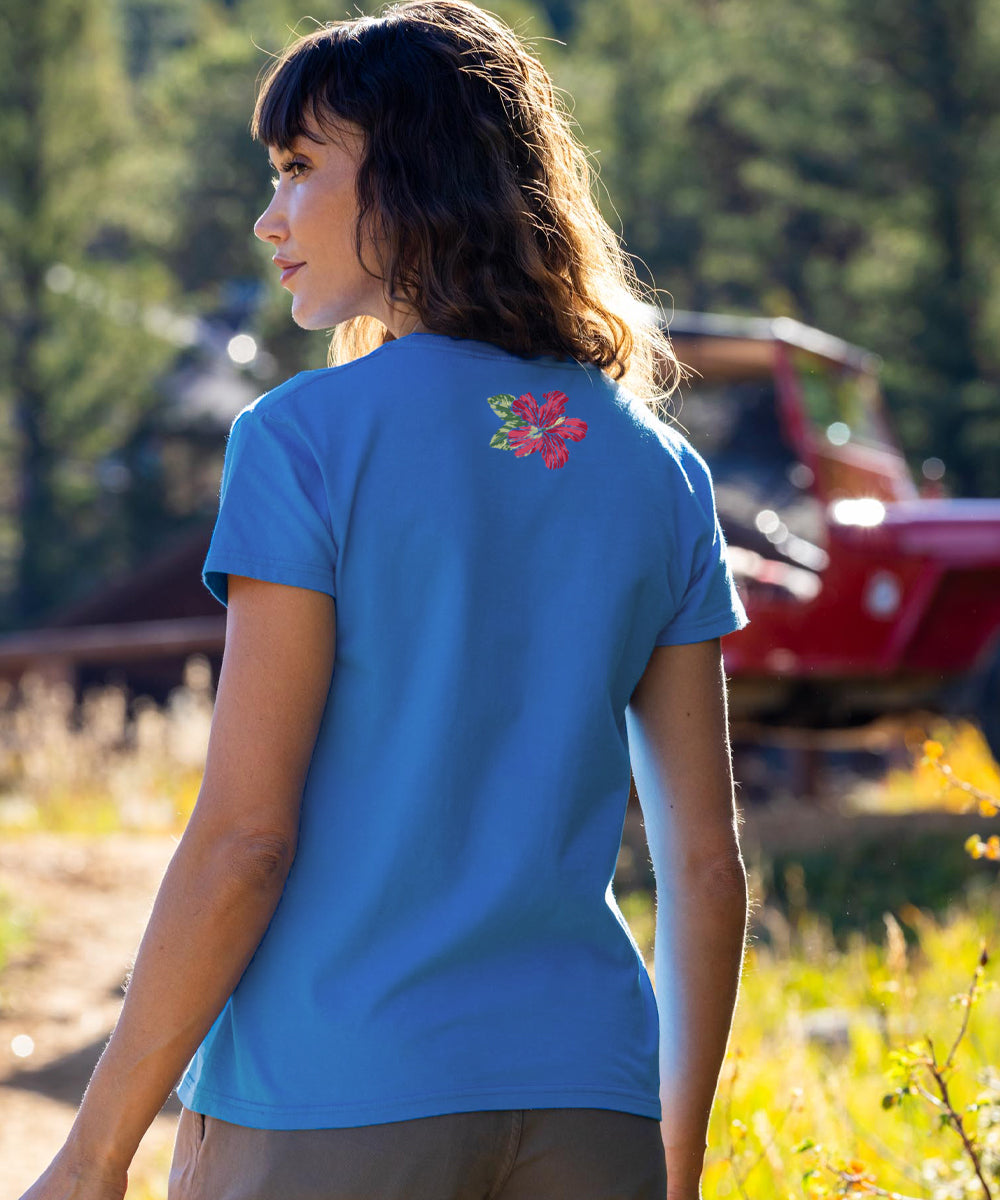 Koolina Floral Band - Blue Hawaii Dyed Short Sleeve Crewneck T-Shirt 3 Koolina Floral Band - Blue Hawaii Dyed Short Sleeve Crewneck T-Shirt