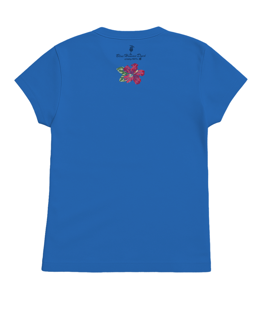 Koolina Floral Band - Blue Hawaii Dyed Short Sleeve Crewneck T-Shirt 4 Koolina Floral Band - Blue Hawaii Dyed Short Sleeve Crewneck T-Shirt