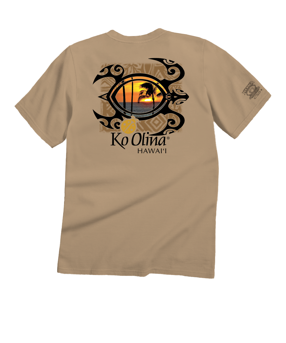 Koolina Honu Sunset - Kona Coffee Dyed Short Sleeve Crewneck T-Shirt
