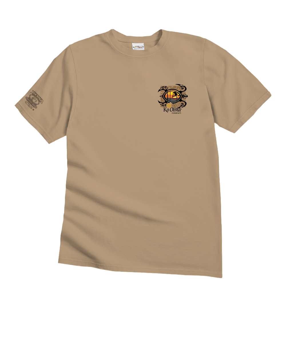 Koolina Honu Sunset - Kona Coffee Dyed Short Sleeve Crewneck T-Shirt 4 Koolina Honu Sunset - Kona Coffee Dyed Short Sleeve Crewneck T-Shirt