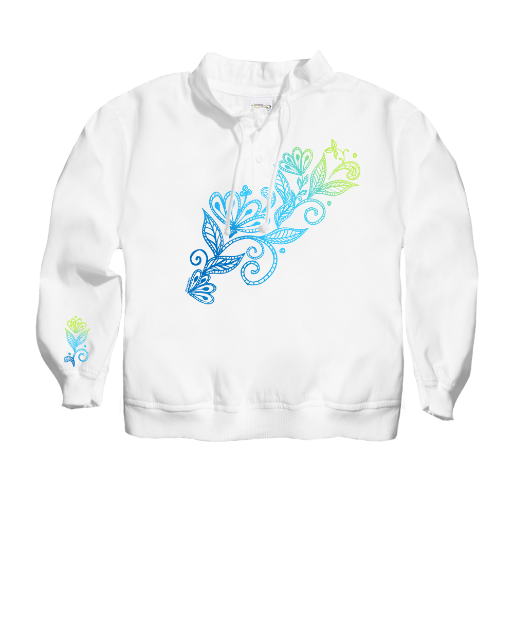 Lacey - White Long Sleeve Lightweight Pullover