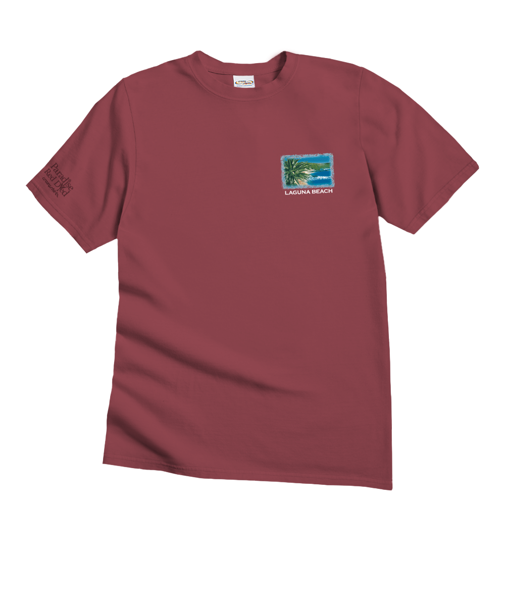 Laguna Beach Scenic Paradise Red Classic Crewneck T-Shirt 4 Laguna Beach Scenic Paradise Red Classic Crewneck T-Shirt