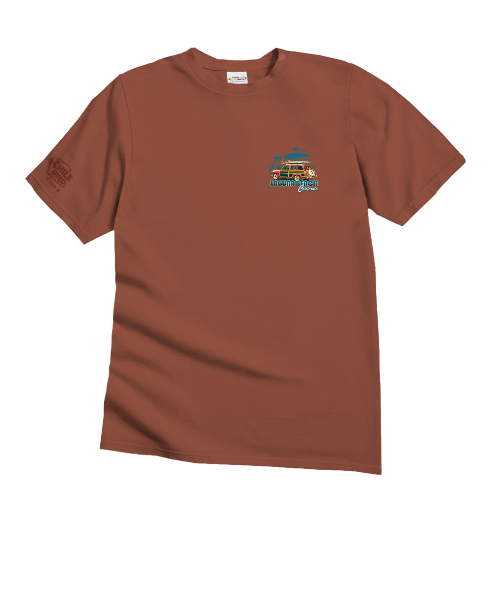 Laguna Beach Woody - Chile Dyed Short Sleeve Crewneck T-Shirt 2 Laguna Beach Woody - Chile Dyed Short Sleeve Crewneck T-Shirt