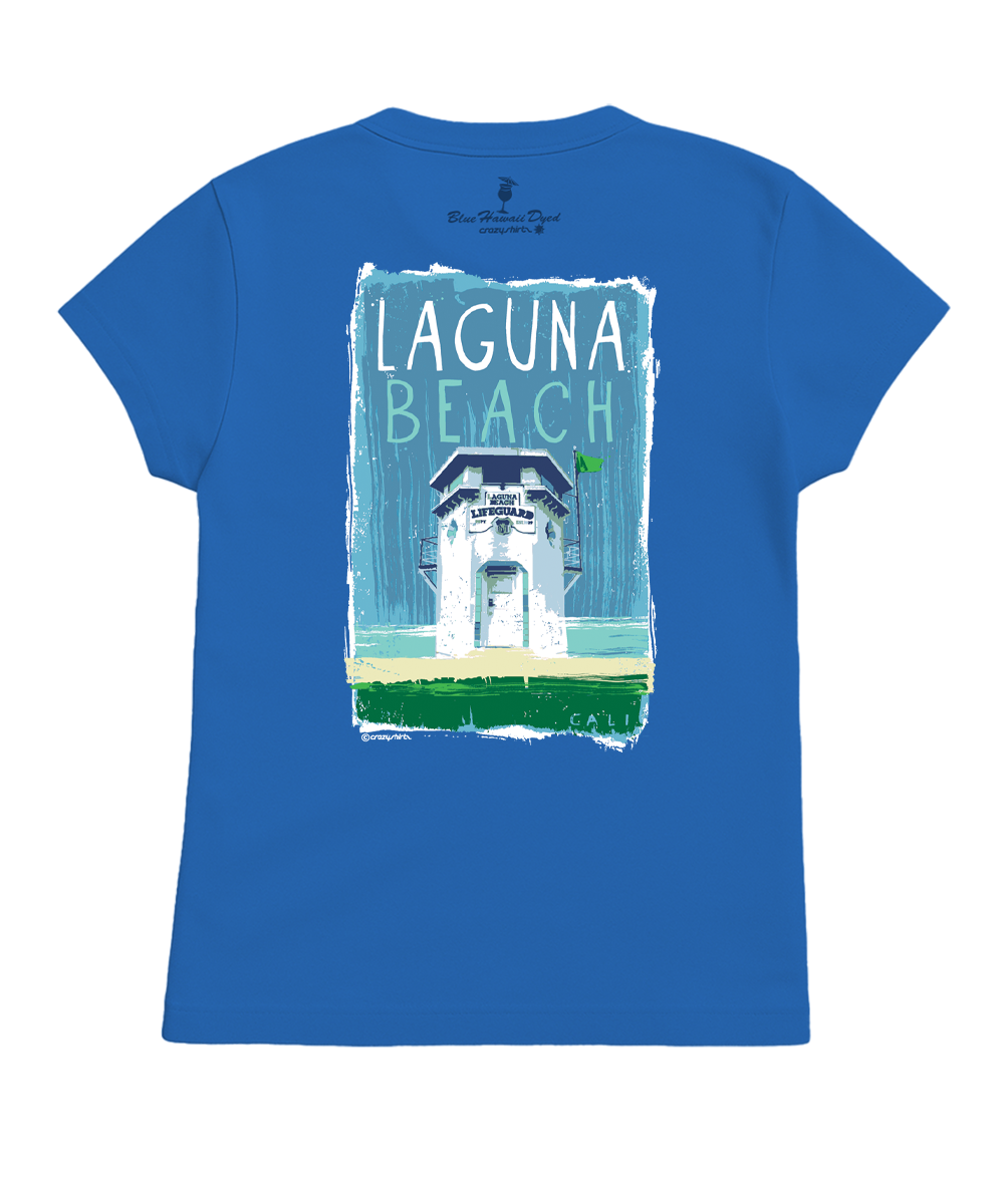 Laguna Paint - Blue Hawaii Dyed Short Sleeve Crewneck T-Shirt
