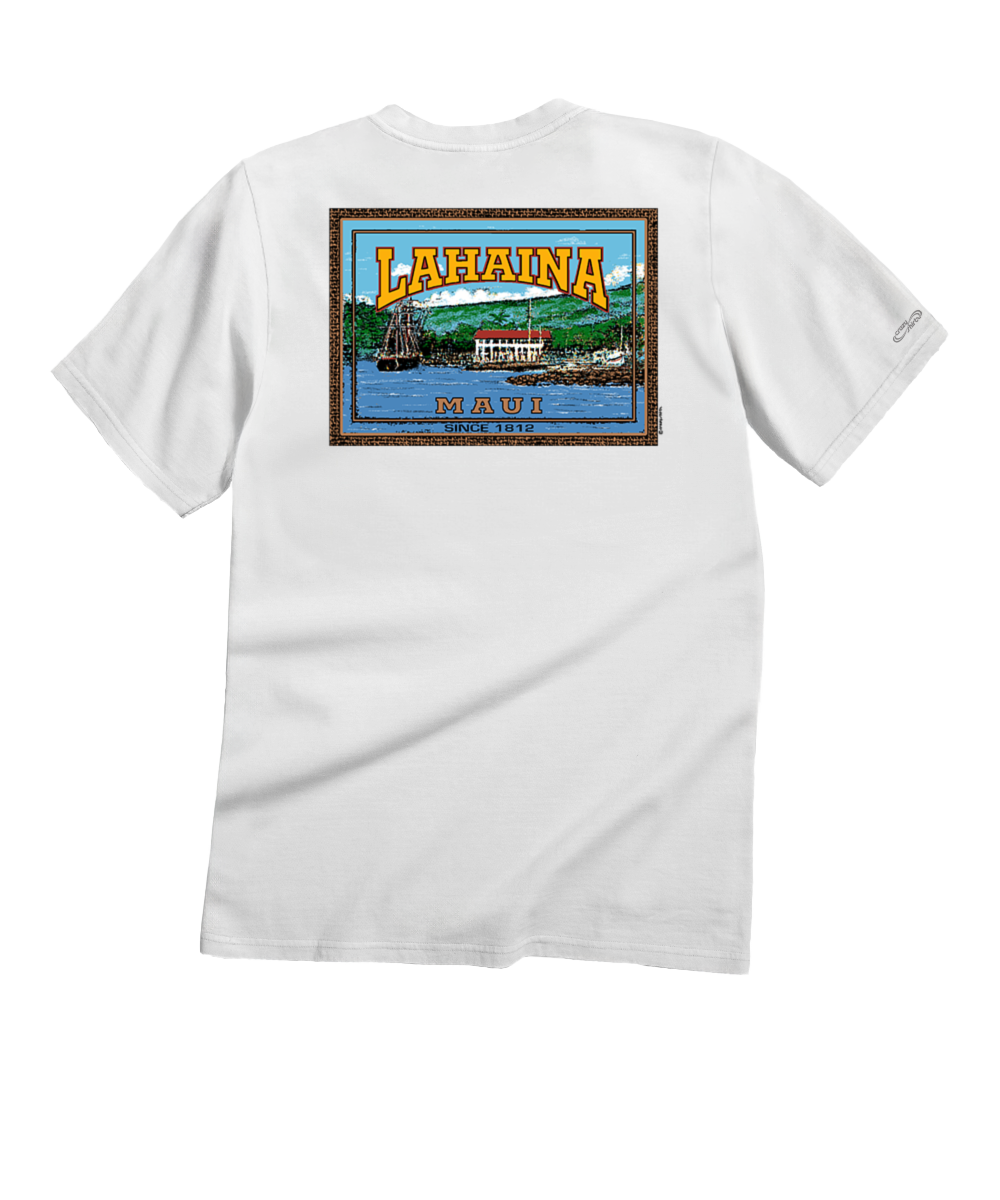 Lahaina Label - White Short Sleeve Crewneck T-Shirt