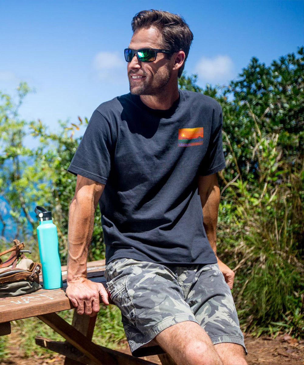 Lanikai Sun - Black Short Sleeve Crewneck T-Shirt 3 Lanikai Sun - Black Short Sleeve Crewneck T-Shirt