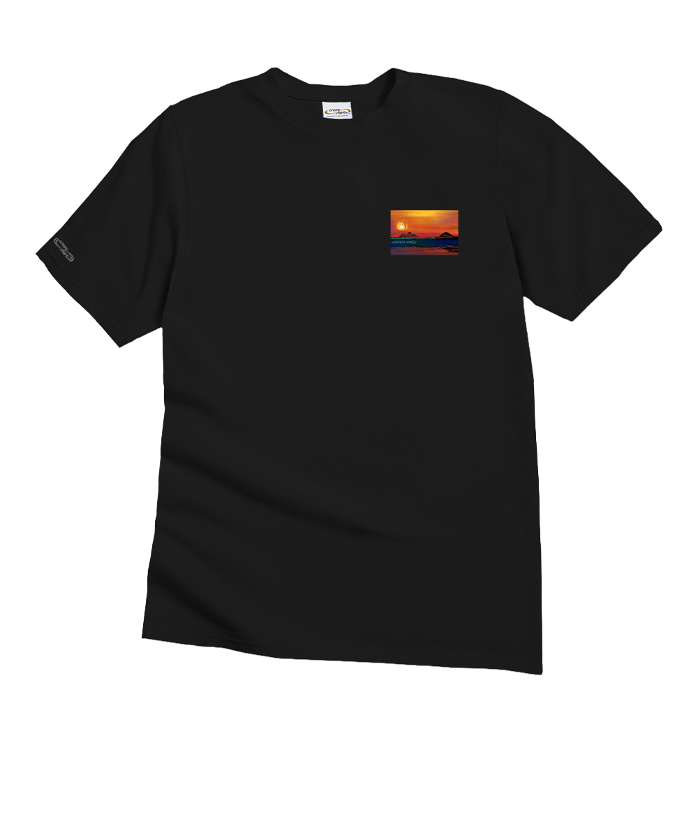 Lanikai Sun - Black Short Sleeve Crewneck T-Shirt 4 Lanikai Sun - Black Short Sleeve Crewneck T-Shirt
