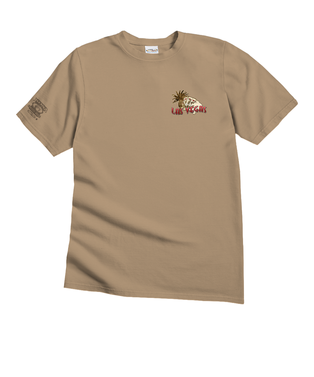 Las Vegas Postcard - Kona Coffee Dyed Short Sleeve Crewneck T-Shirt 4 Las Vegas Postcard - Kona Coffee Dyed Short Sleeve Crewneck T-Shirt