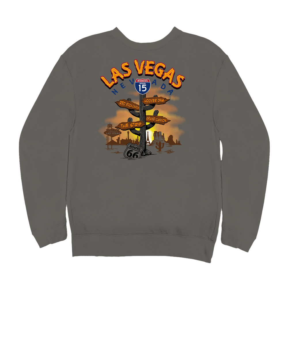 Las Vegas Signs - Crater Dyed® Long Sleeve Sweatshirt
