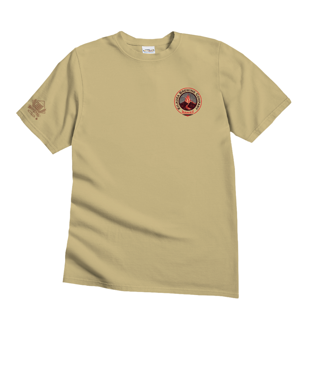 Lava Lake Beer - Beer Dyed Short Sleeve Crewneck T-Shirt 2 Lava Lake Beer - Beer Dyed Short Sleeve Crewneck T-Shirt