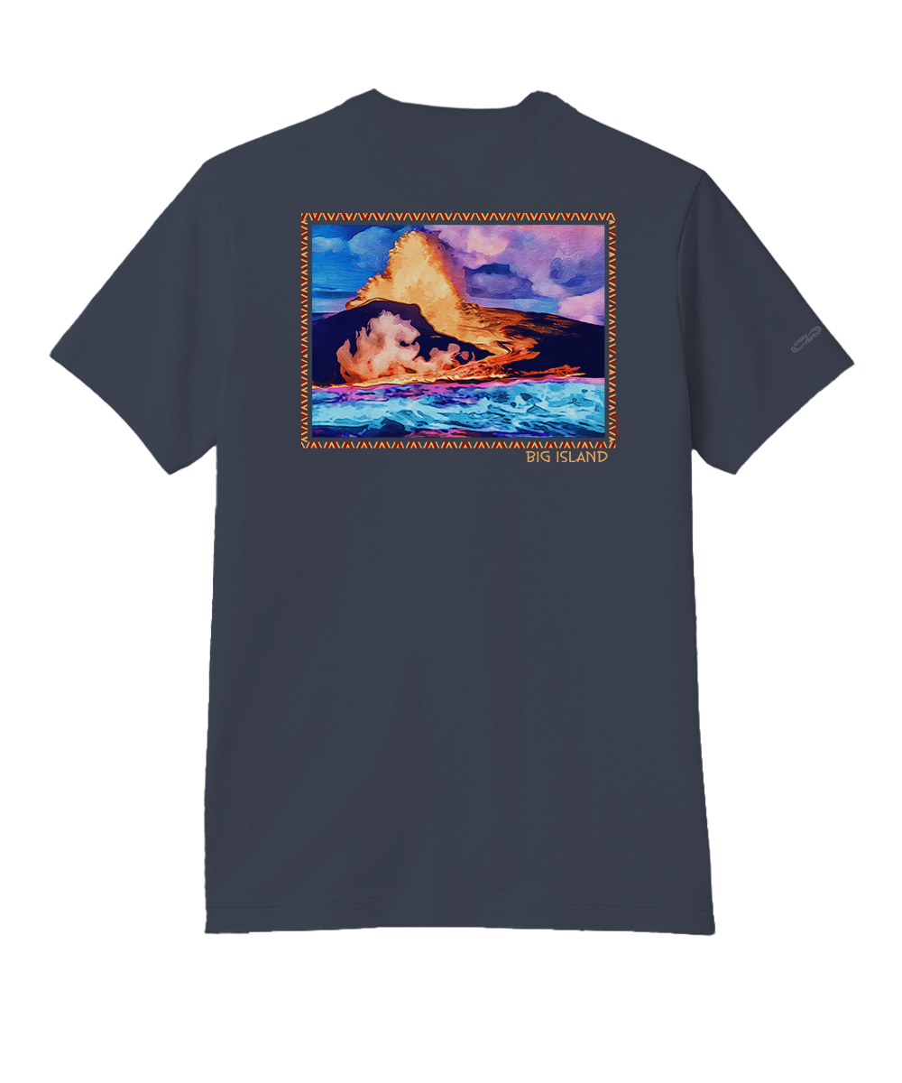 Lava Meets Ocean - Smoke Short Sleeve Pima T-Shirt