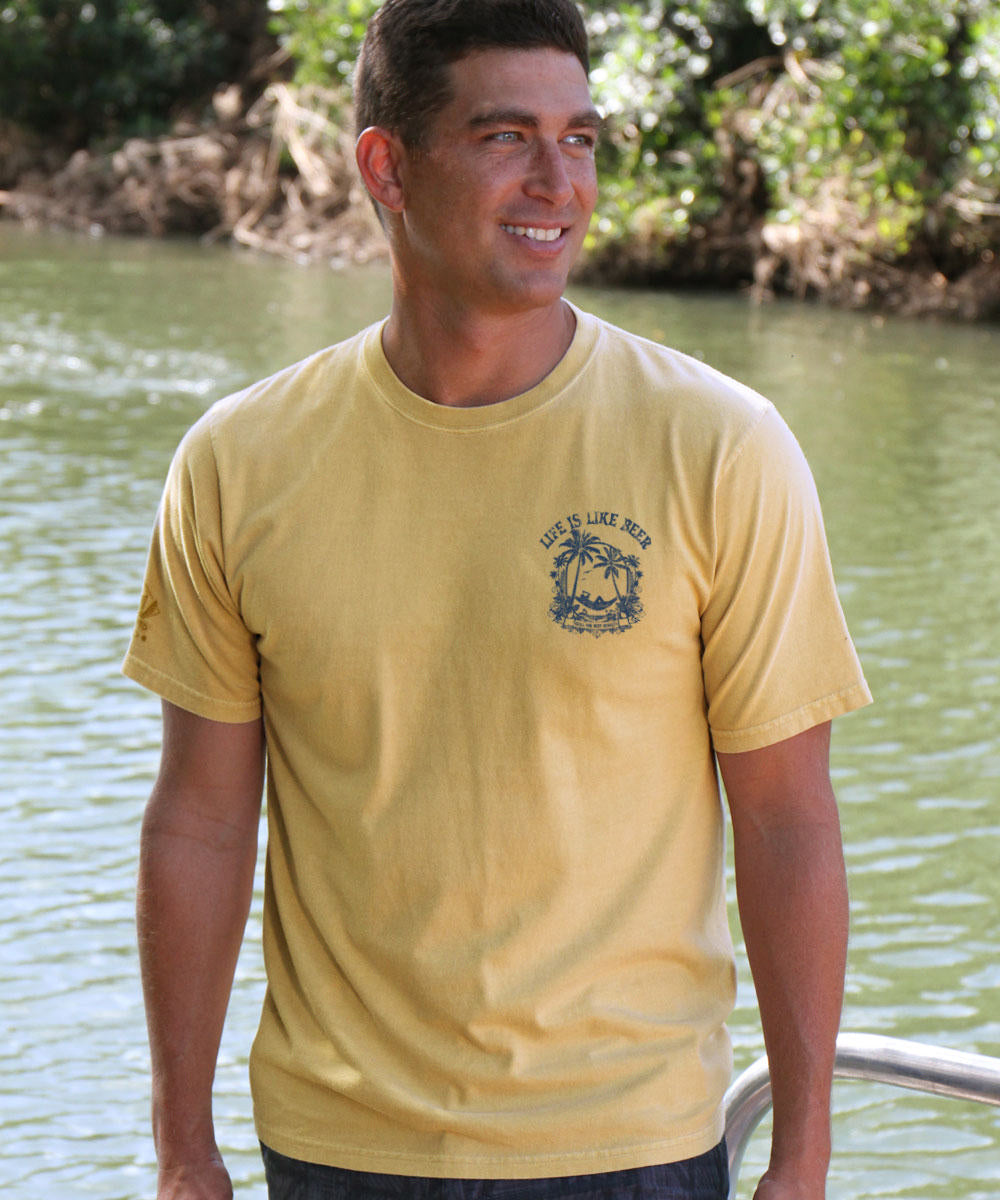Life Is Like Beer - Beer Dyed Short Sleeve Crewneck T-Shirt 3 Life Is Like Beer - Beer Dyed Short Sleeve Crewneck T-Shirt