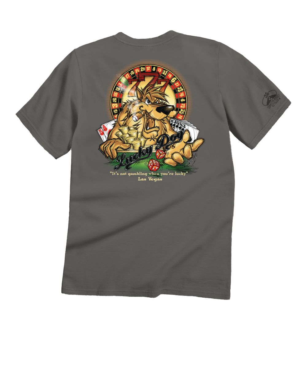 Lucky Diggity Dog - Crater Dyed® Short Sleeve Crewneck T-Shirt 1 Lucky Diggity Dog - Crater Dyed® Short Sleeve Crewneck T-Shirt