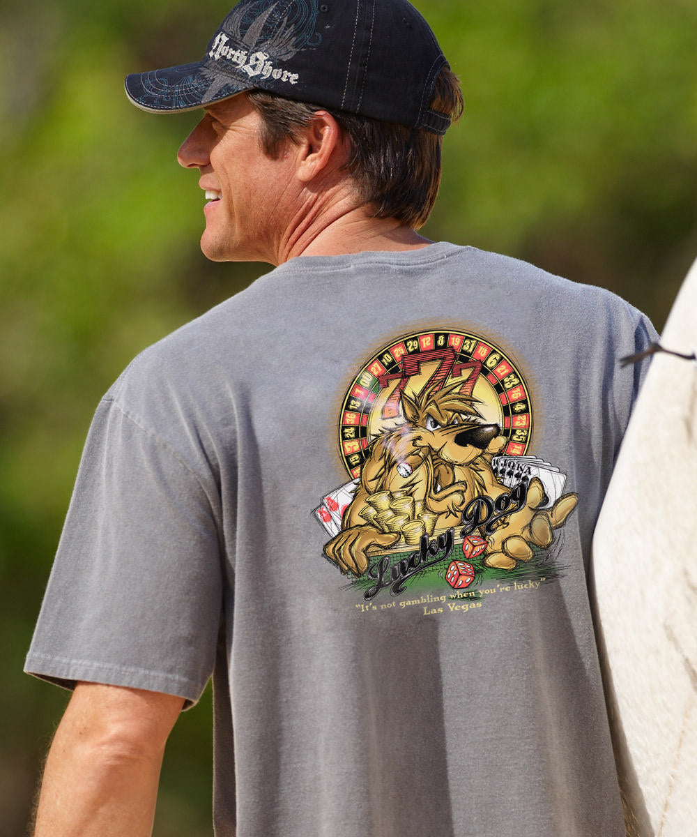 Lucky Diggity Dog - Crater Dyed® Short Sleeve Crewneck T-Shirt 2 Lucky Diggity Dog - Crater Dyed® Short Sleeve Crewneck T-Shirt