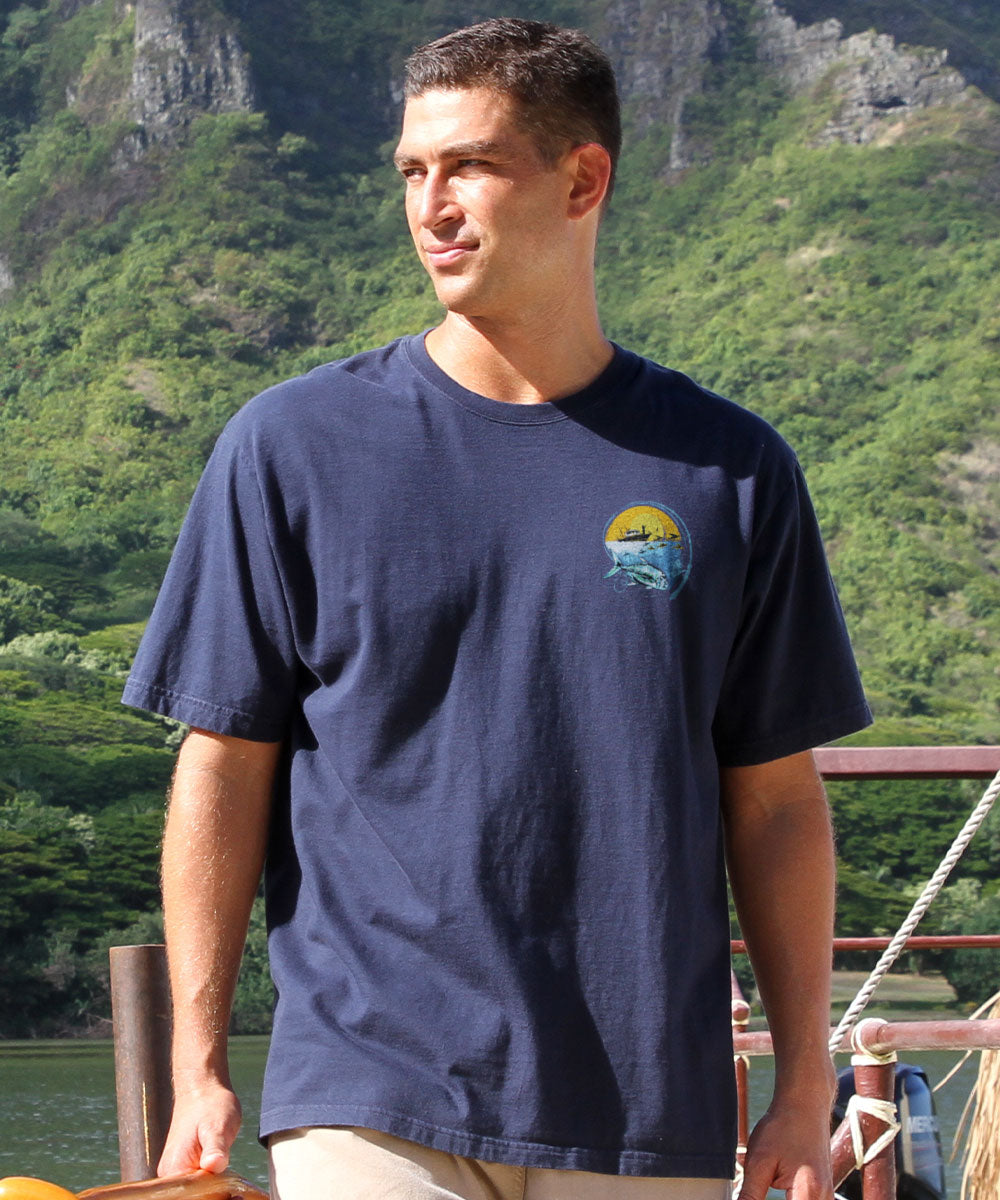 Malolo Chase - Navy Short Sleeve Crewneck T-Shirt 3 Malolo Chase - Navy Short Sleeve Crewneck T-Shirt