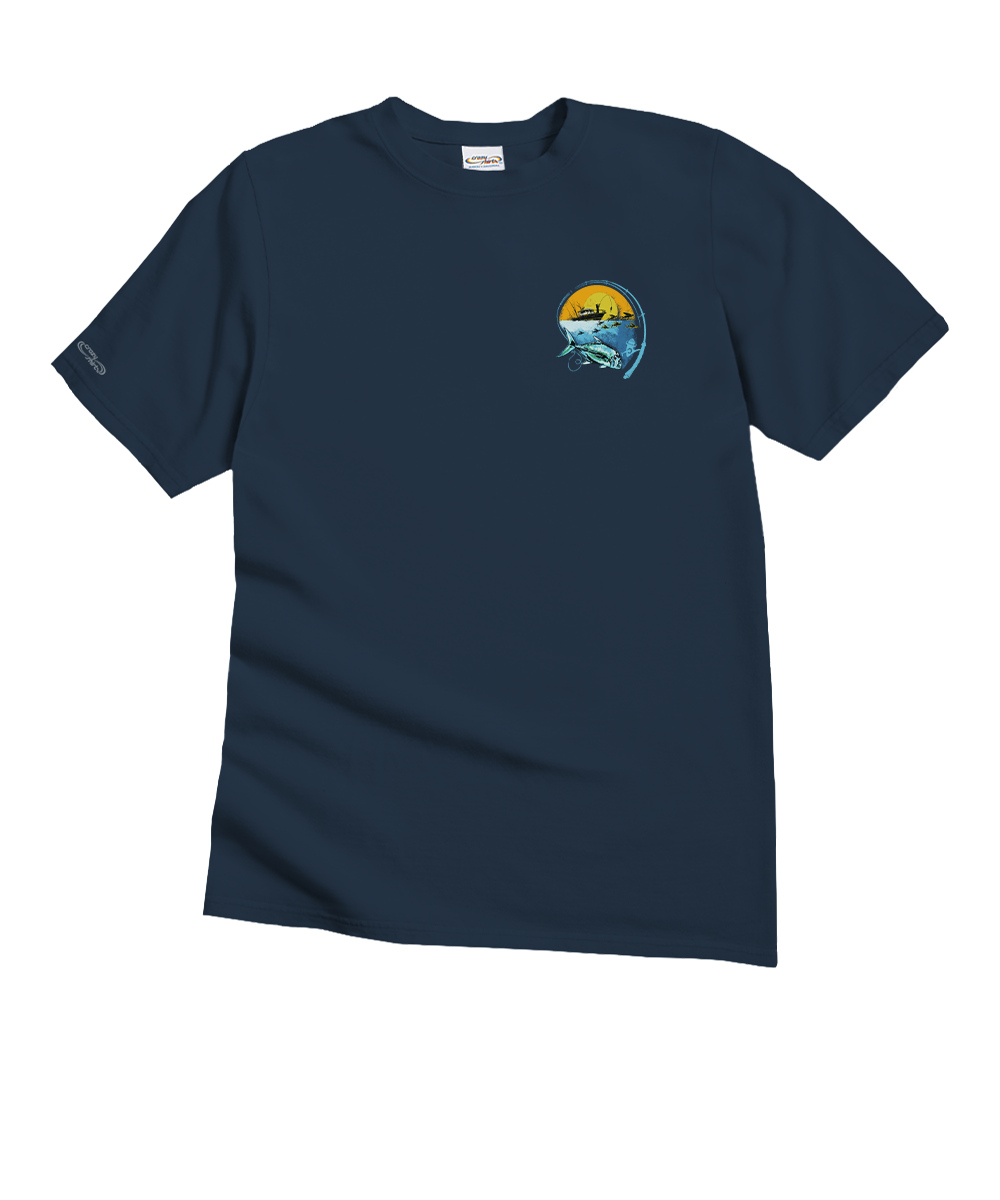 Malolo Chase - Navy Short Sleeve Crewneck T-Shirt 4 Malolo Chase - Navy Short Sleeve Crewneck T-Shirt