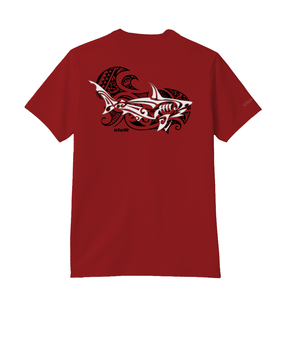 Mano A Mano Ekahi Vertical - Rugby Red Short Sleeve Pima T-Shirt