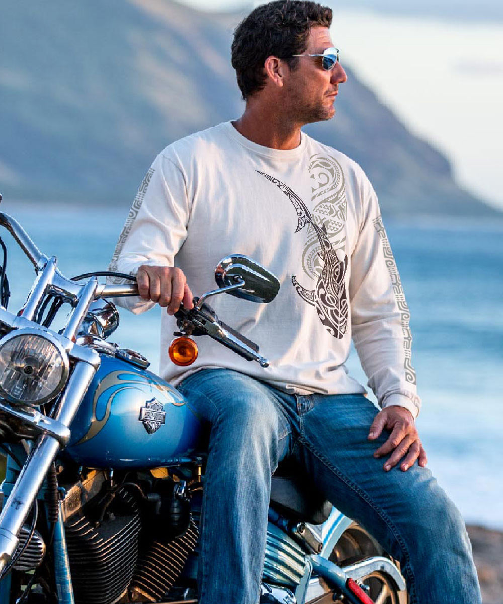 Mano Kaipo - Coconut Dyed Long Sleeve Crewneck T-Shirt 2 Mano Kaipo - Coconut Dyed Long Sleeve Crewneck T-Shirt