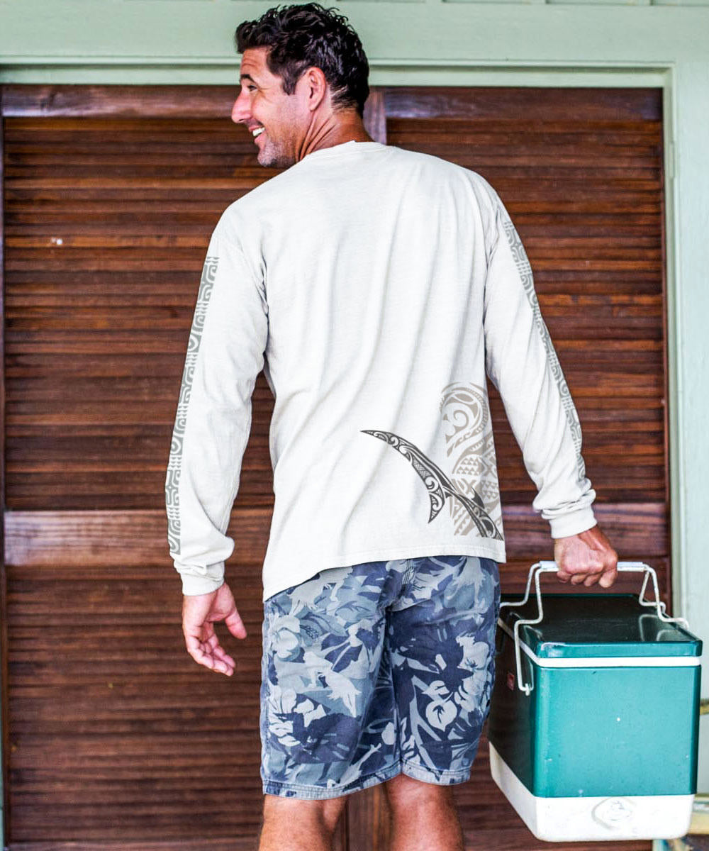 Mano Kaipo - Coconut Dyed Long Sleeve Crewneck T-Shirt 3 Mano Kaipo - Coconut Dyed Long Sleeve Crewneck T-Shirt