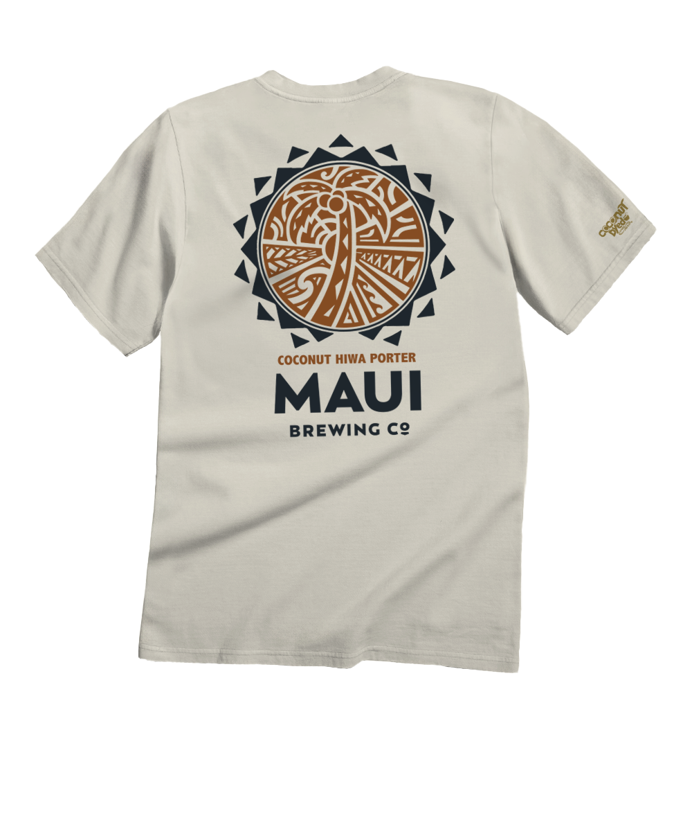 Maui Brewing Co Coconut Hiwa - Coconut Dyed Short Sleeve Crewneck T-Shirt 1 Maui Brewing Co Coconut Hiwa - Coconut Dyed Short Sleeve Crewneck T-Shirt