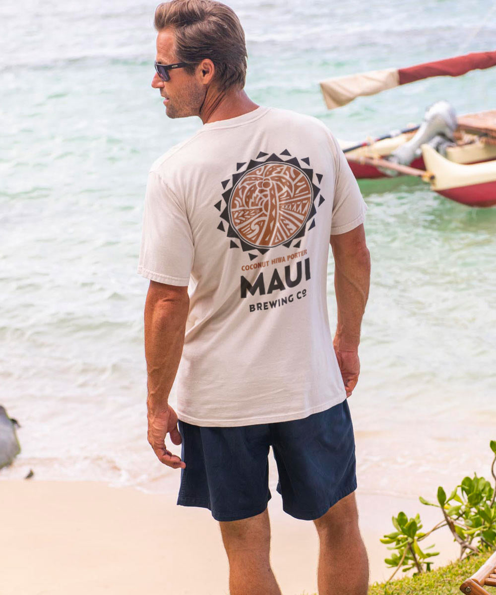 Maui Brewing Co Coconut Hiwa - Coconut Dyed Short Sleeve Crewneck T-Shirt 2 Maui Brewing Co Coconut Hiwa - Coconut Dyed Short Sleeve Crewneck T-Shirt