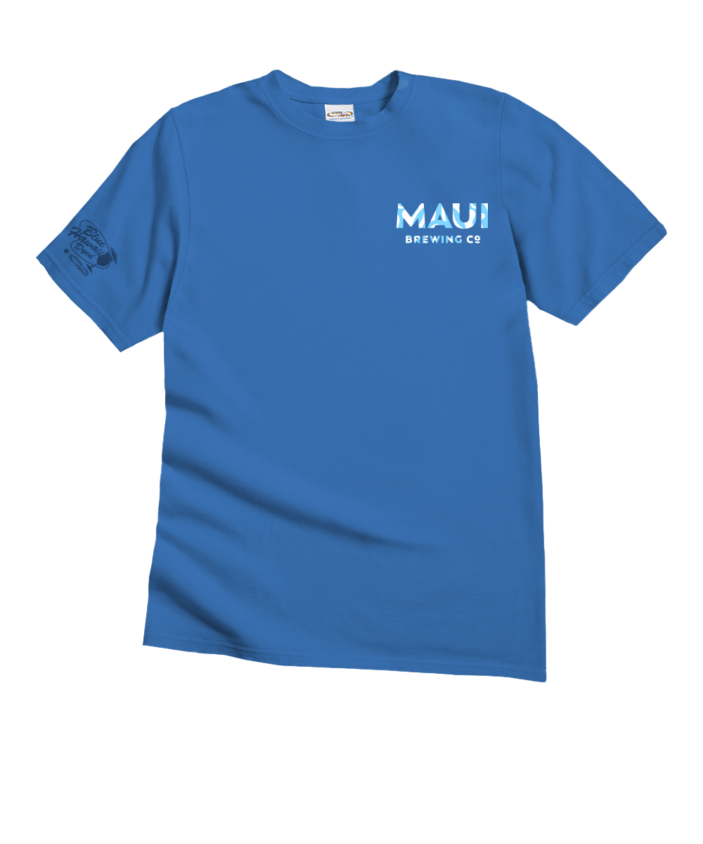Maui Brewing Co New Big Swell - Blue Hawaii Dyed Short Sleeve Crewneck T-Shirt 4 Maui Brewing Co New Big Swell - Blue Hawaii Dyed Short Sleeve Crewneck T-Shirt