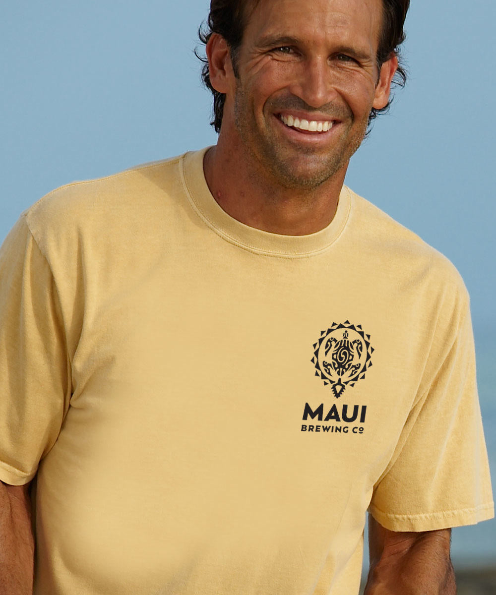 Maui Brewing Co New Bikini Blonde - Beer Dyed Short Sleeve Crewneck T-Shirt 3 Maui Brewing Co New Bikini Blonde - Beer Dyed Short Sleeve Crewneck T-Shirt
