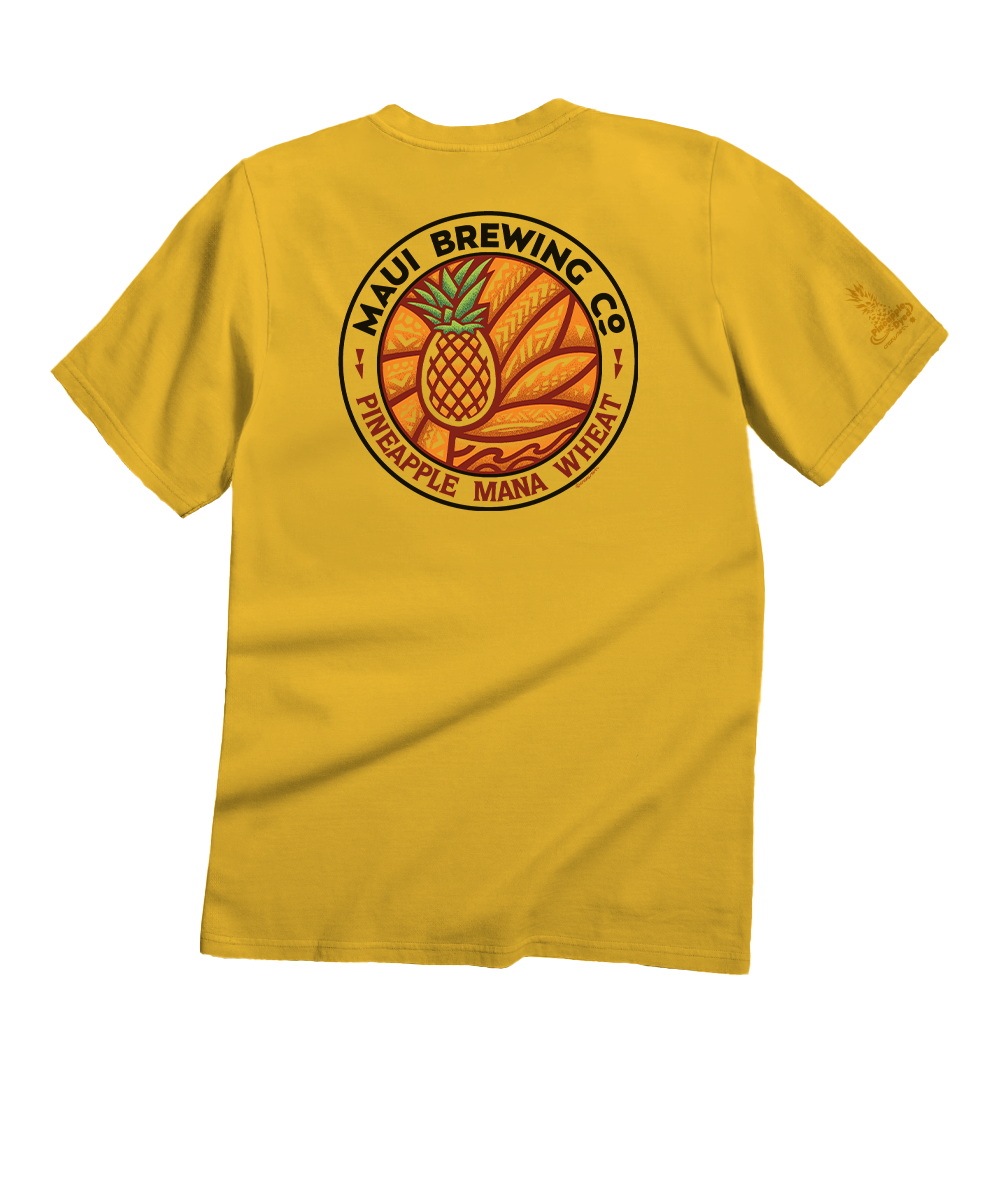 Maui Brewing Co Pineapple - Pineapple Dyed Short Sleeve Crewneck T-Shirt 1 Maui Brewing Co Pineapple - Pineapple Dyed Short Sleeve Crewneck T-Shirt