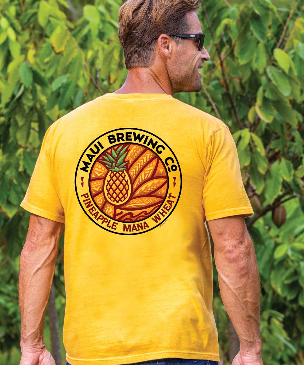 Maui Brewing Co Pineapple - Pineapple Dyed Short Sleeve Crewneck T-Shirt 2 Maui Brewing Co Pineapple - Pineapple Dyed Short Sleeve Crewneck T-Shirt
