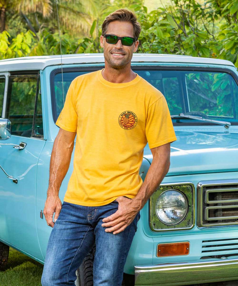 Maui Brewing Co Pineapple - Pineapple Dyed Short Sleeve Crewneck T-Shirt 3 Maui Brewing Co Pineapple - Pineapple Dyed Short Sleeve Crewneck T-Shirt