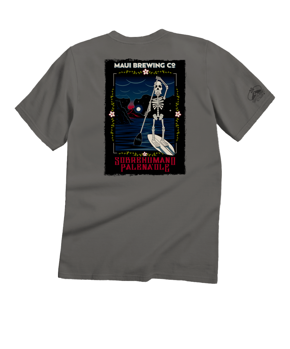 Maui Brewing Co Sobrehumano - Crater Dyed® Short Sleeve Crewneck T-Shirt 1 Maui Brewing Co Sobrehumano - Crater Dyed® Short Sleeve Crewneck T-Shirt