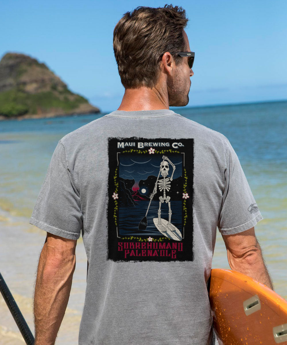 Maui Brewing Co Sobrehumano - Crater Dyed® Short Sleeve Crewneck T-Shirt 2 Maui Brewing Co Sobrehumano - Crater Dyed® Short Sleeve Crewneck T-Shirt