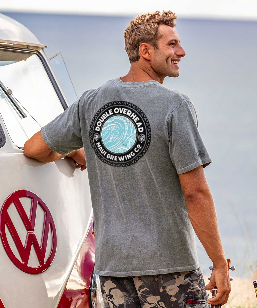 Maui Brewing Co. Double Overhead - Crater Dyed® Short Sleeve Crewneck T-Shirt 2 Maui Brewing Co. Double Overhead - Crater Dyed® Short Sleeve Crewneck T-Shirt