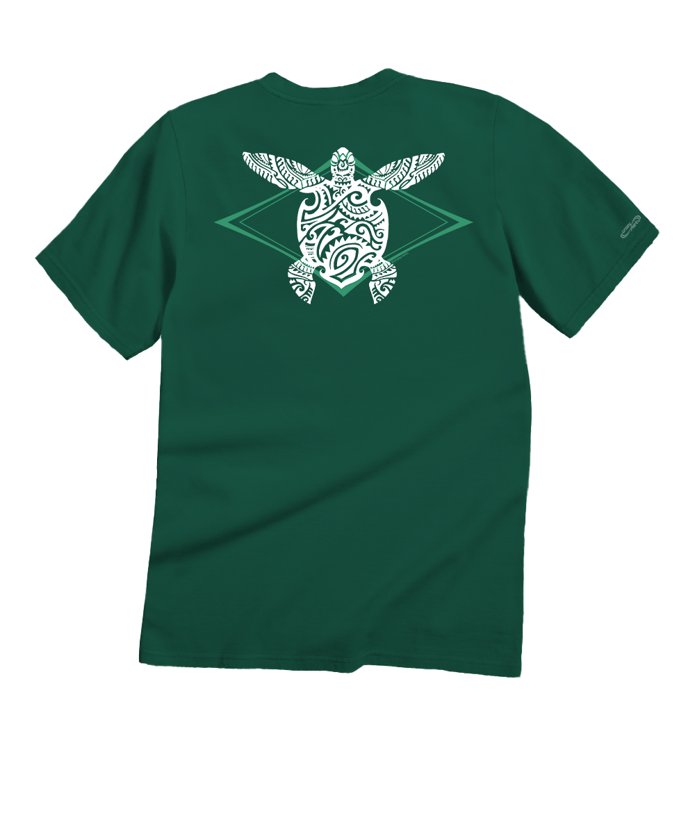 Moana Honu - Forest Green Short Sleeve Crewneck T-Shirt 1 Moana Honu - Forest Green Short Sleeve Crewneck T-Shirt