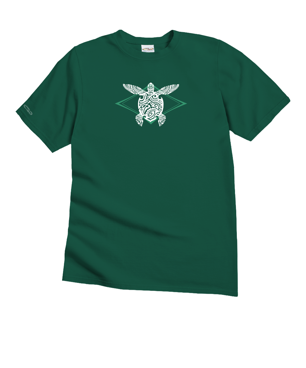 Moana Honu - Forest Green Short Sleeve Crewneck T-Shirt 4 Moana Honu - Forest Green Short Sleeve Crewneck T-Shirt