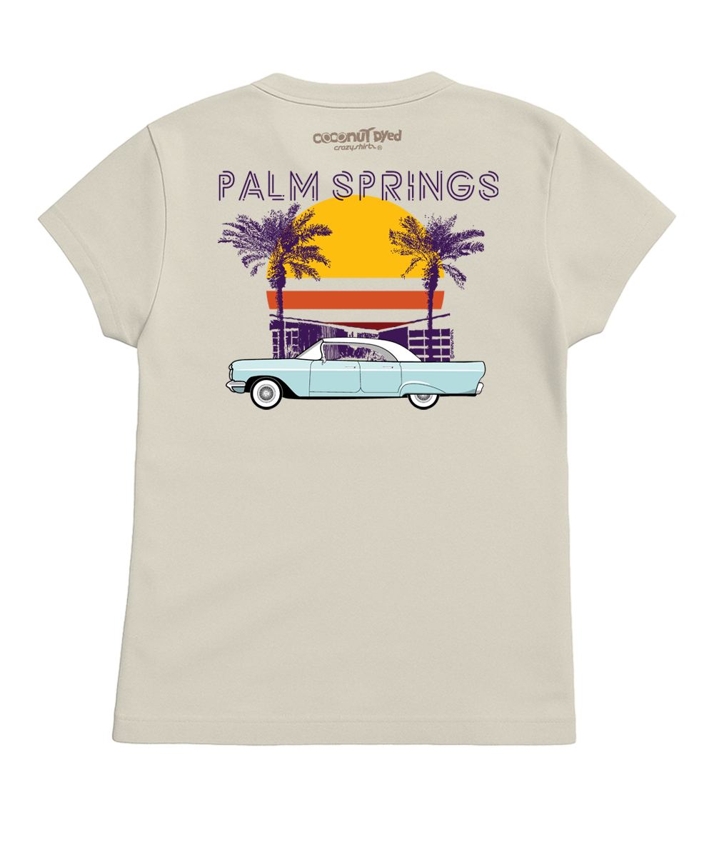 Mod Palm Springs - Coconut Dyed Short Sleeve Crewneck T-Shirt 1 Mod Palm Springs - Coconut Dyed Short Sleeve Crewneck T-Shirt