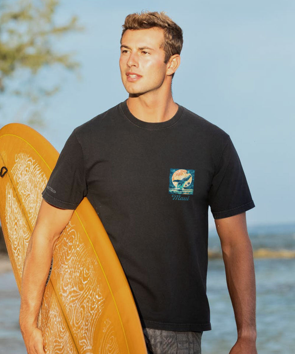 Moonlight Whale - Black Short Sleeve Crewneck T-Shirt 3 Moonlight Whale - Black Short Sleeve Crewneck T-Shirt