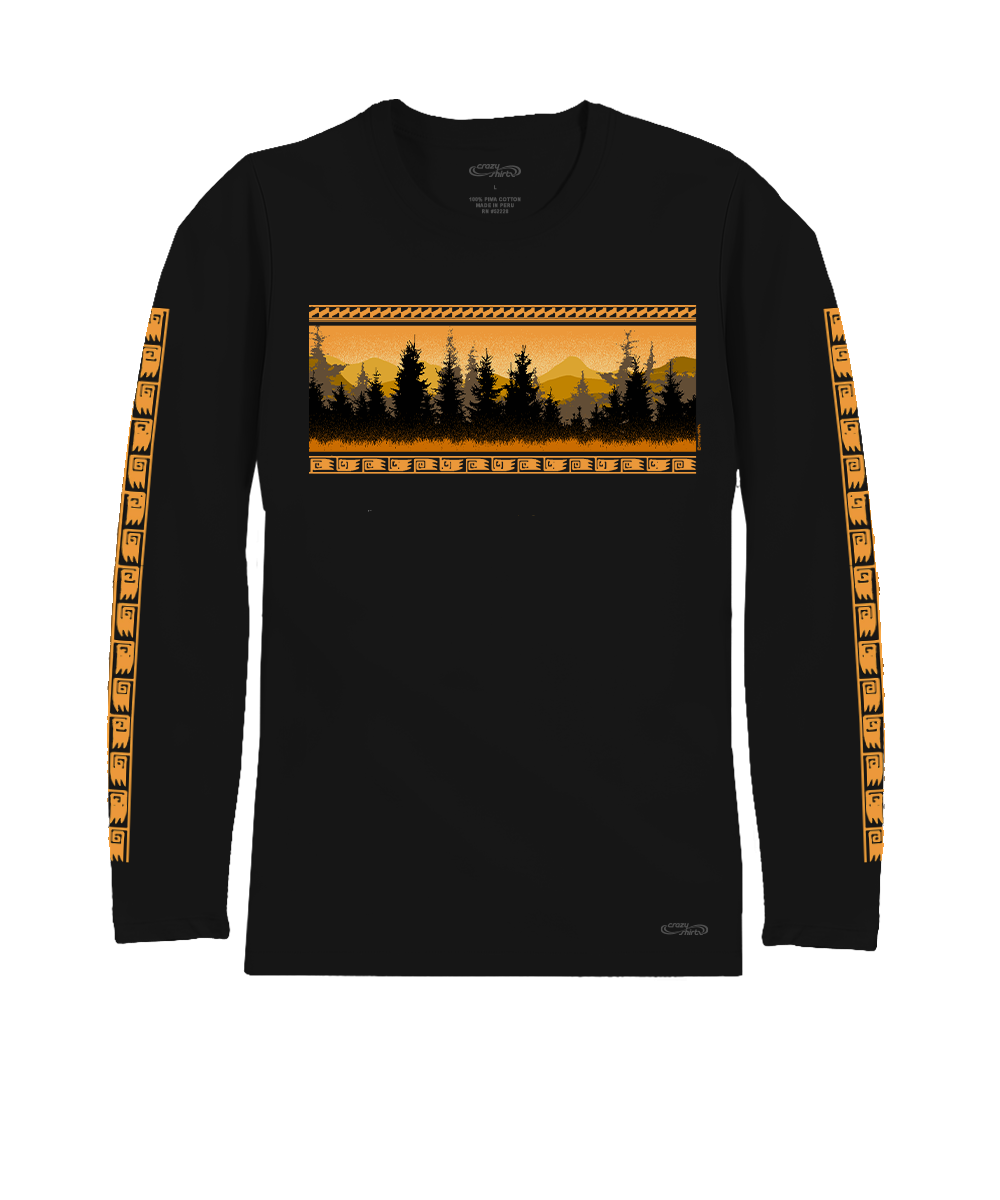 Mountain View Band - Jet Black Long Sleeve Pima T-Shirt