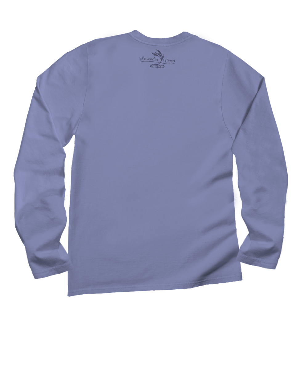 Mountain Wildflowers - Lavender Dyed Long Sleeve Crewneck T-Shirt 4 Mountain Wildflowers - Lavender Dyed Long Sleeve Crewneck T-Shirt