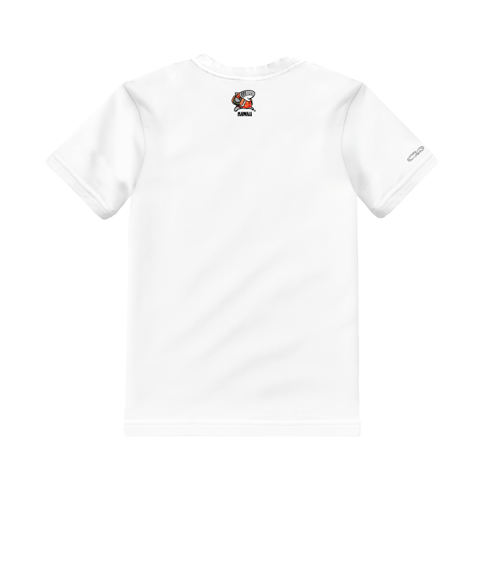 Musubi Sharka™ - White Short Sleeve Crewneck T-Shirt 4 Musubi Sharka™ - White Short Sleeve Crewneck T-Shirt