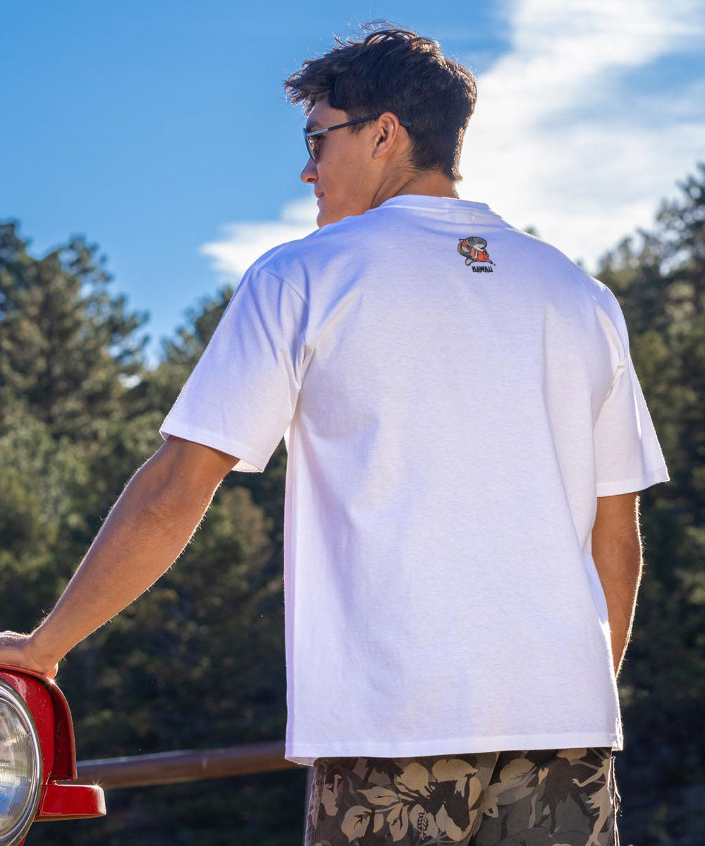 Musubi Sharka™ - White Short Sleeve Crewneck T-Shirt 3 Musubi Sharka™ - White Short Sleeve Crewneck T-Shirt