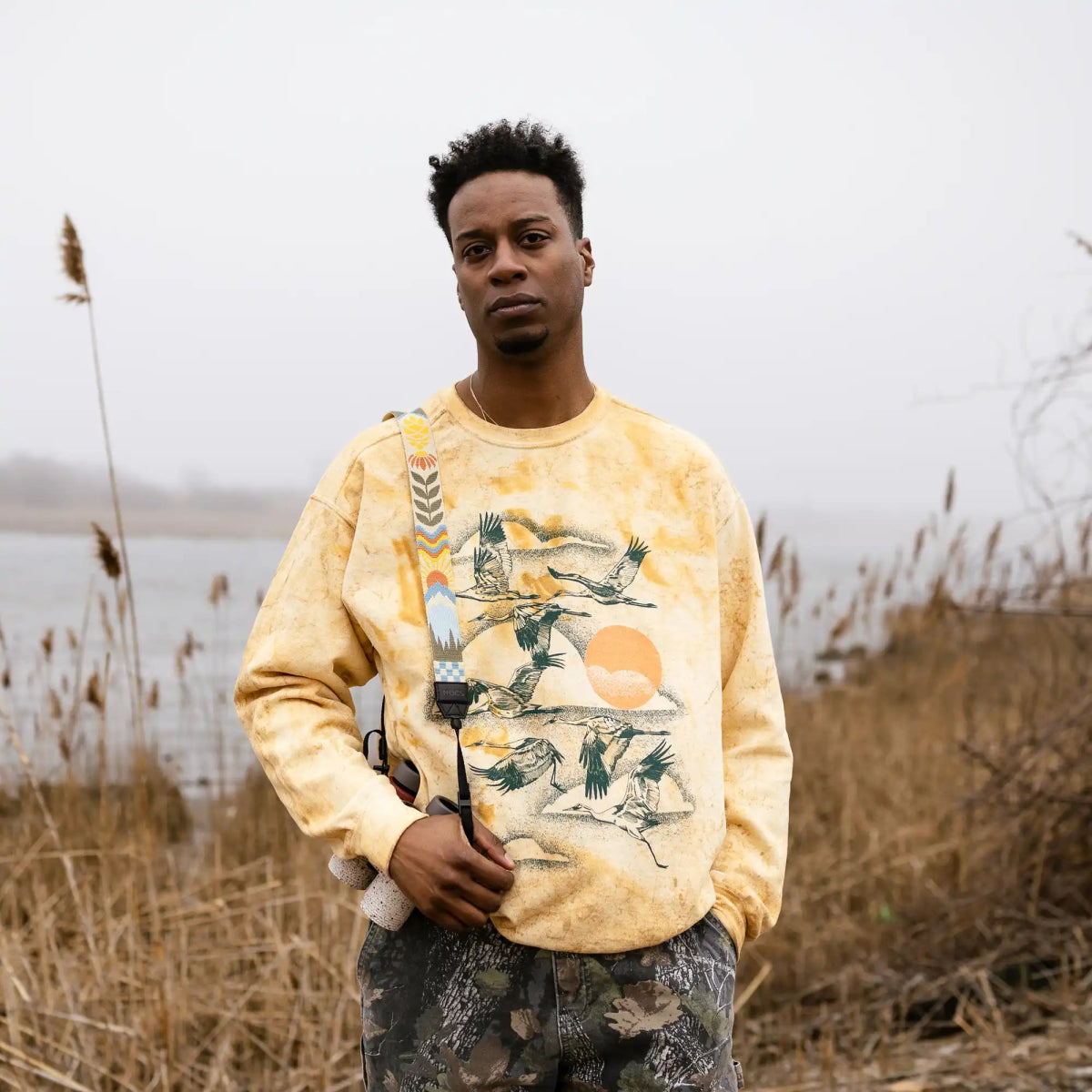 Whooping Crane Tie Dye Sweatshirt 2 Whooping Crane Tie Dye Sweatshirt