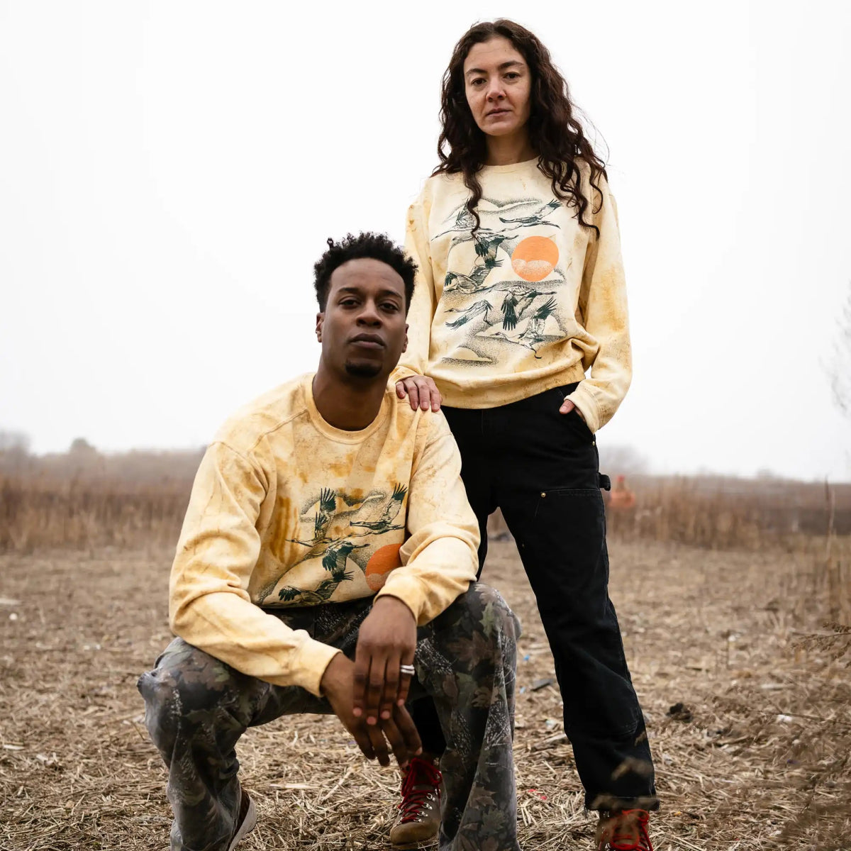 Whooping Crane Tie Dye Sweatshirt 4 Whooping Crane Tie Dye Sweatshirt