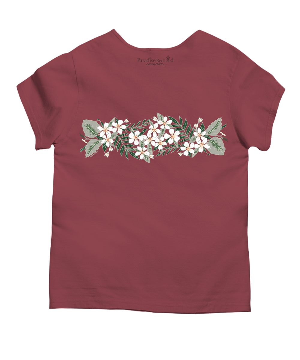 Orange Blossom Band - Paradise Red Dyed Short Sleeve Scoop Neck T-Shirt 2 Orange Blossom Band - Paradise Red Dyed Short Sleeve Scoop Neck T-Shirt