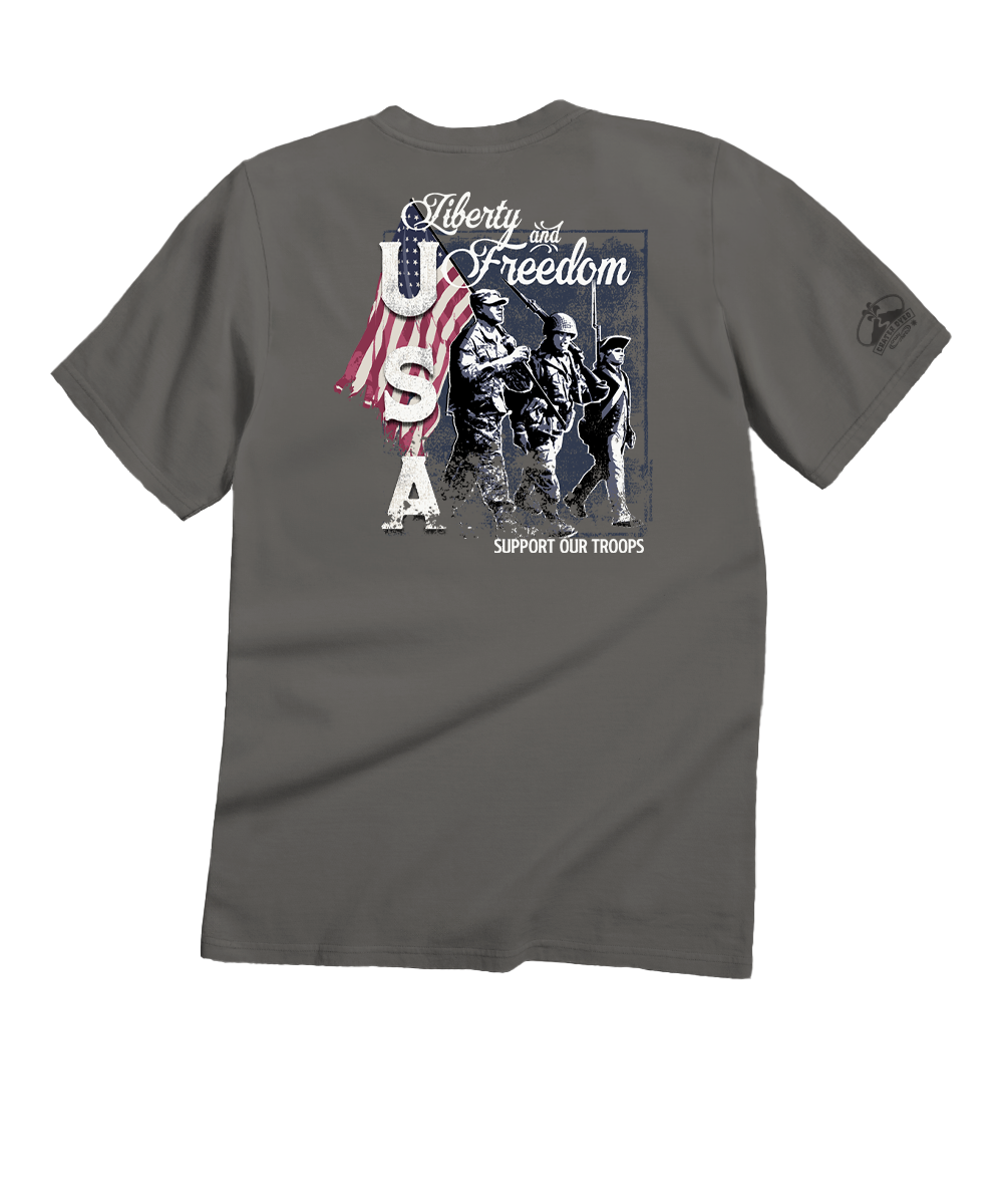 Our Troops - Crater Dyed® Short Sleeve Crewneck T-Shirt