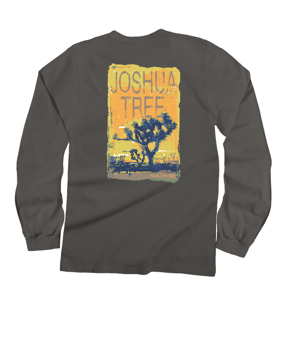 Painted Joshua - Crater Dyed® Long Sleeve Crewneck T-Shirt 1 Painted Joshua - Crater Dyed® Long Sleeve Crewneck T-Shirt